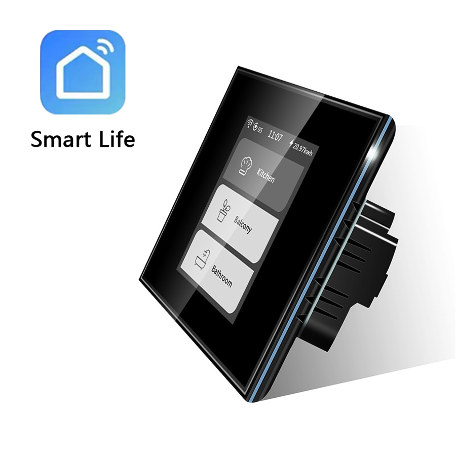 Tuya Smartlife WiFi Multi Function 4 Model in One Smart Switch LCD Display Curtain Switch work with Alexa Google Home