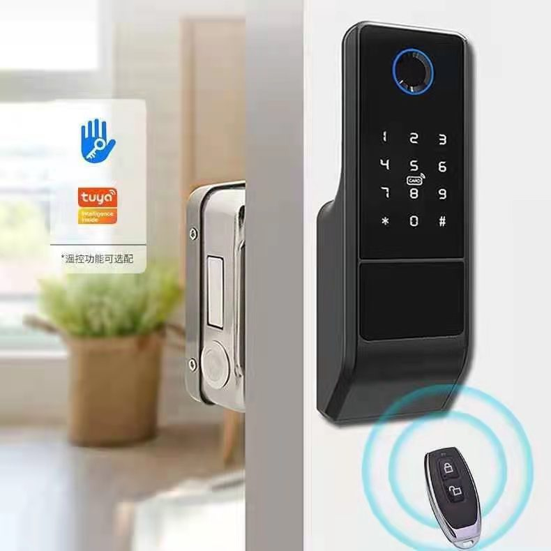 Tuya Smart Door Lock Outdoor Fingerprint Unlock Stainless Steel Door Lock Password / Card Tuya Smart Door Lock for Home Security