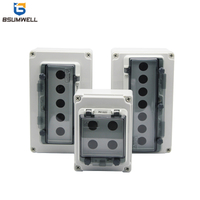 IP65 22mm 1hole,2holes,3holes,4holes,5holes,6holes 86type Plastic Waterproof Push Button Box