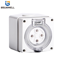 Australia Standard three phase 56SO410 4 round pin 250V/500V 10A Electric waterproof industrial socket with CE Approval