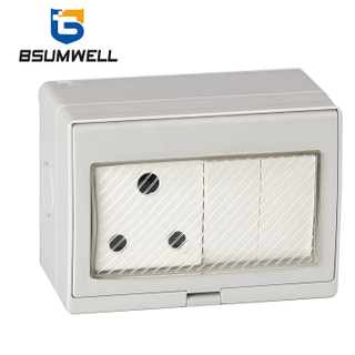  PS-SA2S IP55 Waterproof ABS PC Plastic South Africa Type 16A 2Gang Switch 1Gang Socket