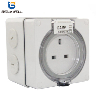 Australia Standard Single phase 56SO313 3 flat pin 250V 13A UK Electric waterproof industrial socket with CE Approval