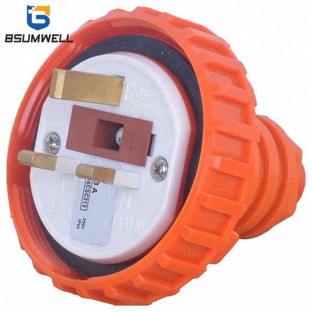 56p313 uk type 250V 13A 13amp 13 AMP waterproof industrial plug with CE