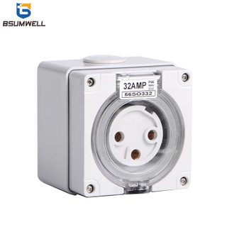 Australia Standard Three phase 56SO332 3 Round pin 250V 32A Electric waterproof industrial socket with CE Approval